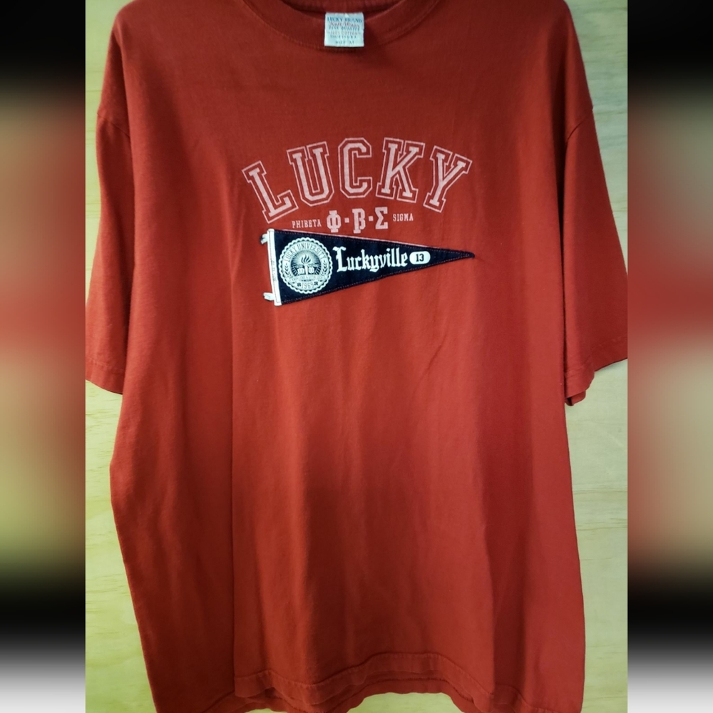 Lucky Brand Knit-Wear mens/unisex medium oversized vintage graphic tee shirt